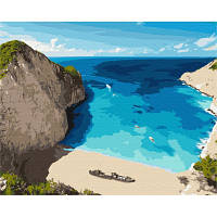 Картина по номерам Brushme Голубая лагуна 40 на 50 см пейзаж море для взрослых раскраска картинки цифрам