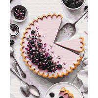 Картина за номерами Brushme Ожиновий пиріг 40 на 50 см натюрморт для дорослих розмальовка за номерах малюнки розпис кухню малювати
