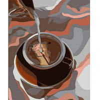 Картина по номерам STRATEG Кофе с молоком 40 на 50 см натюрморт для взрослых раскраска картинки цифрам