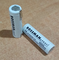 Аккумулятор Bossman HR-6 (AA) 1000mAh 1,2V Ni-Cd (d=14; l=48mm) с контактами