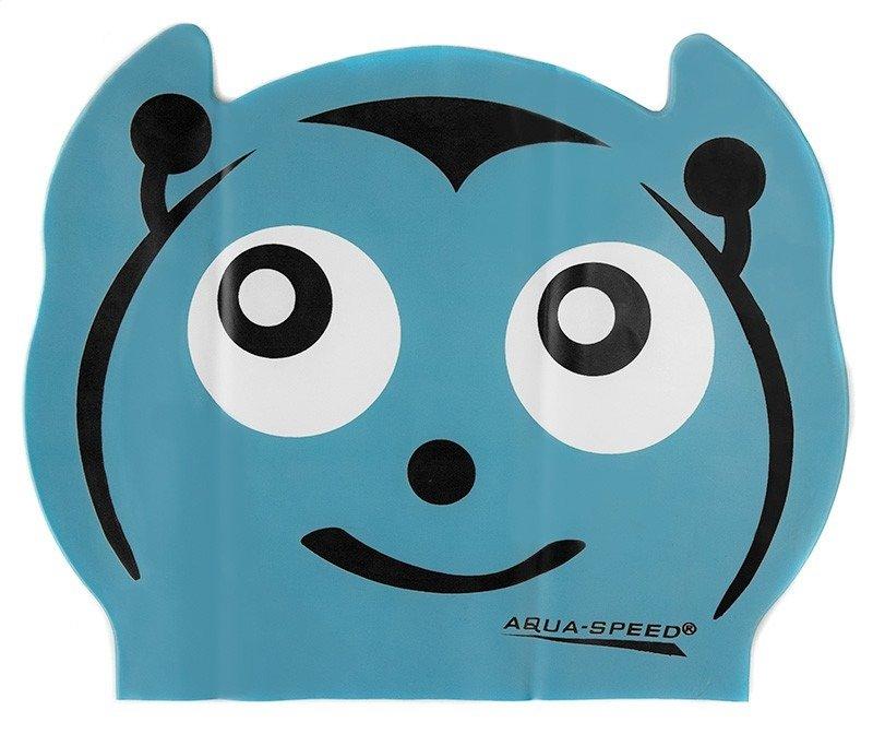 Шапочка для плавання Aqua Speed Zoo Latex UFO 5766 (116-ufo) Blue дитяча, фото 1