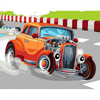 Картина по номерам STRATEG Опытный гонщик 30 на 40 см машины для детей раскраска картинки цифрам рисование