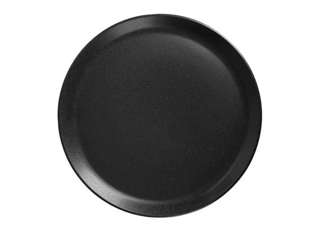 Тарілка дрібна кругла Black порцелянова Porland 280мм 187628/Bl