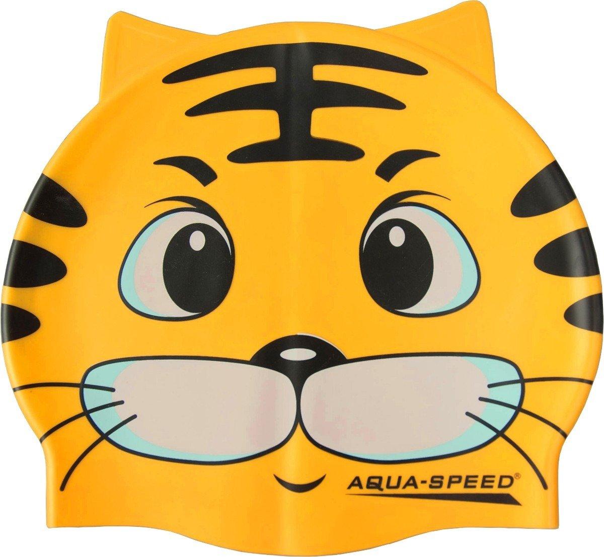 Шапочка для плавання Aqua Speed Zoo Cat 5529 (115-cat) Yellow дитяча, фото 1