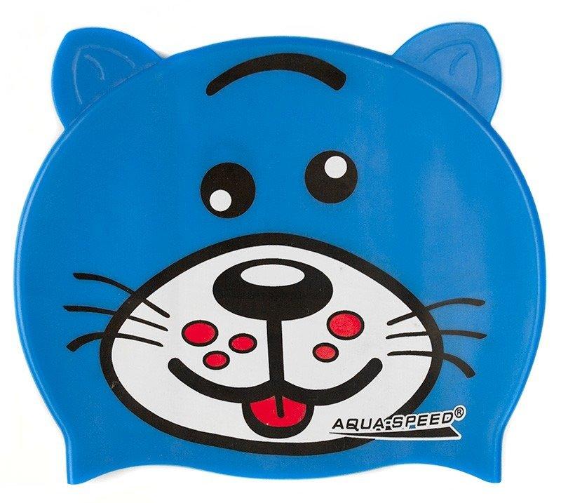 Шапочка для плавання Aqua Speed Zoo Dog 5760 (115-dog) Blue дитяча, фото 1