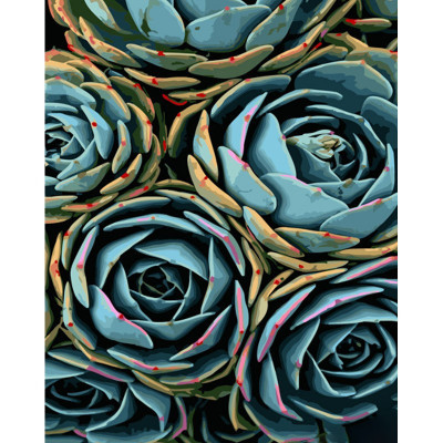 Картина за номерами STRATEG Сині квіти, 40x50 см (GS1476)