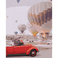 Картина по номерам STRATEG Среди шаров 40 на 50 см пейзаж машины для взрослых раскраска картинки цифрам