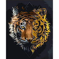 Картина по номерам STRATEG Тигр 30 на 40 см животные тигры для взрослых раскраска картинки цифрам рисование