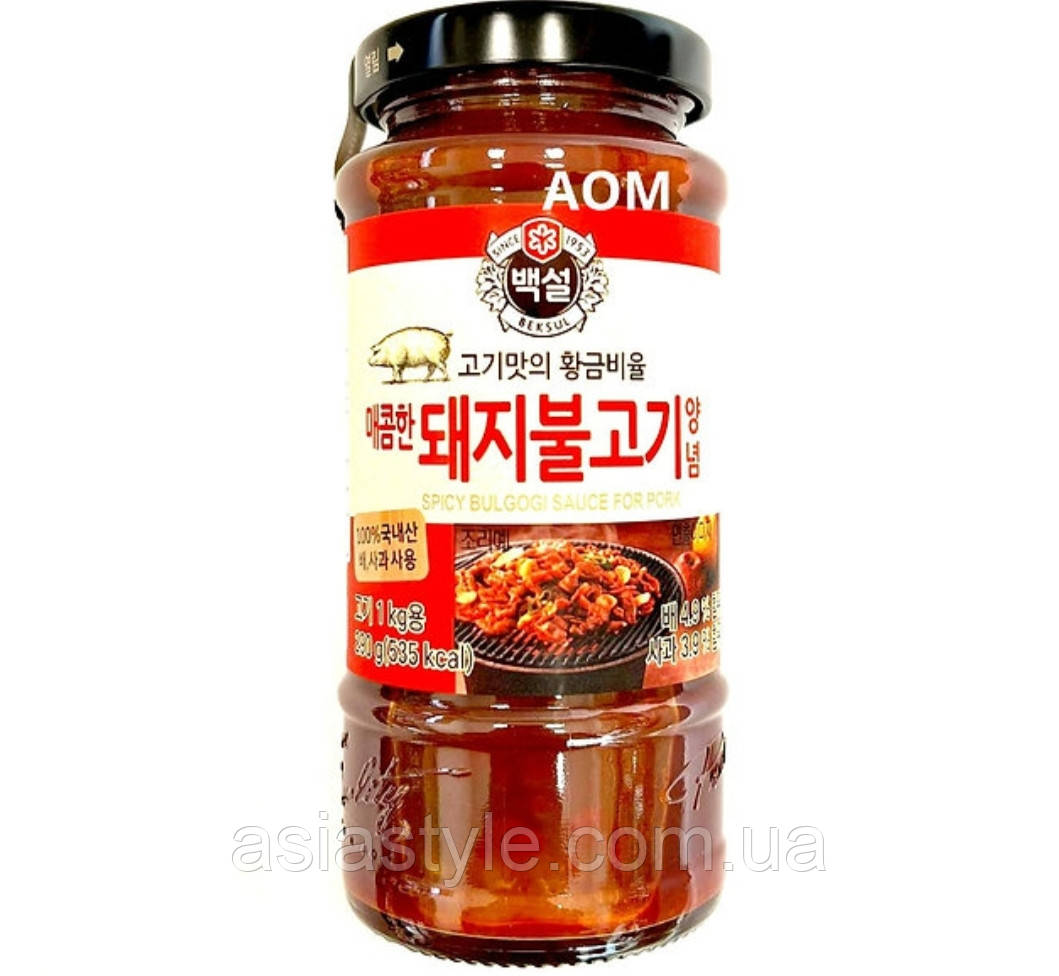 Соус-маринад корейський для свинини, гострий, Бульгоги, Korean Bulgogi sauce, Tm Beksul, 290 г, Ч