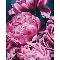 Картина по номерам Идейка Бархатные пионы 2 40 на 50 см цветы пионы для детей для взрослых раскраска картинки