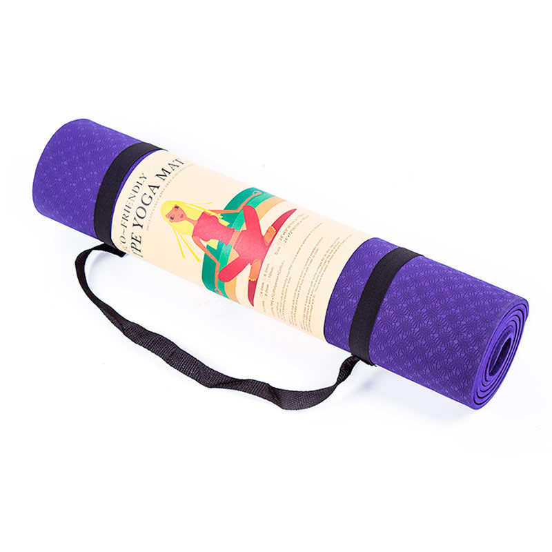 Килимок для фітнесу та йоги TPE+TC 183x61x0,6см 5415-2, фото 1