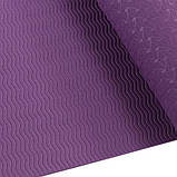 Килимок для фітнесу та йоги TPE+TC 183x61x0,6см 5415-2, фото 5