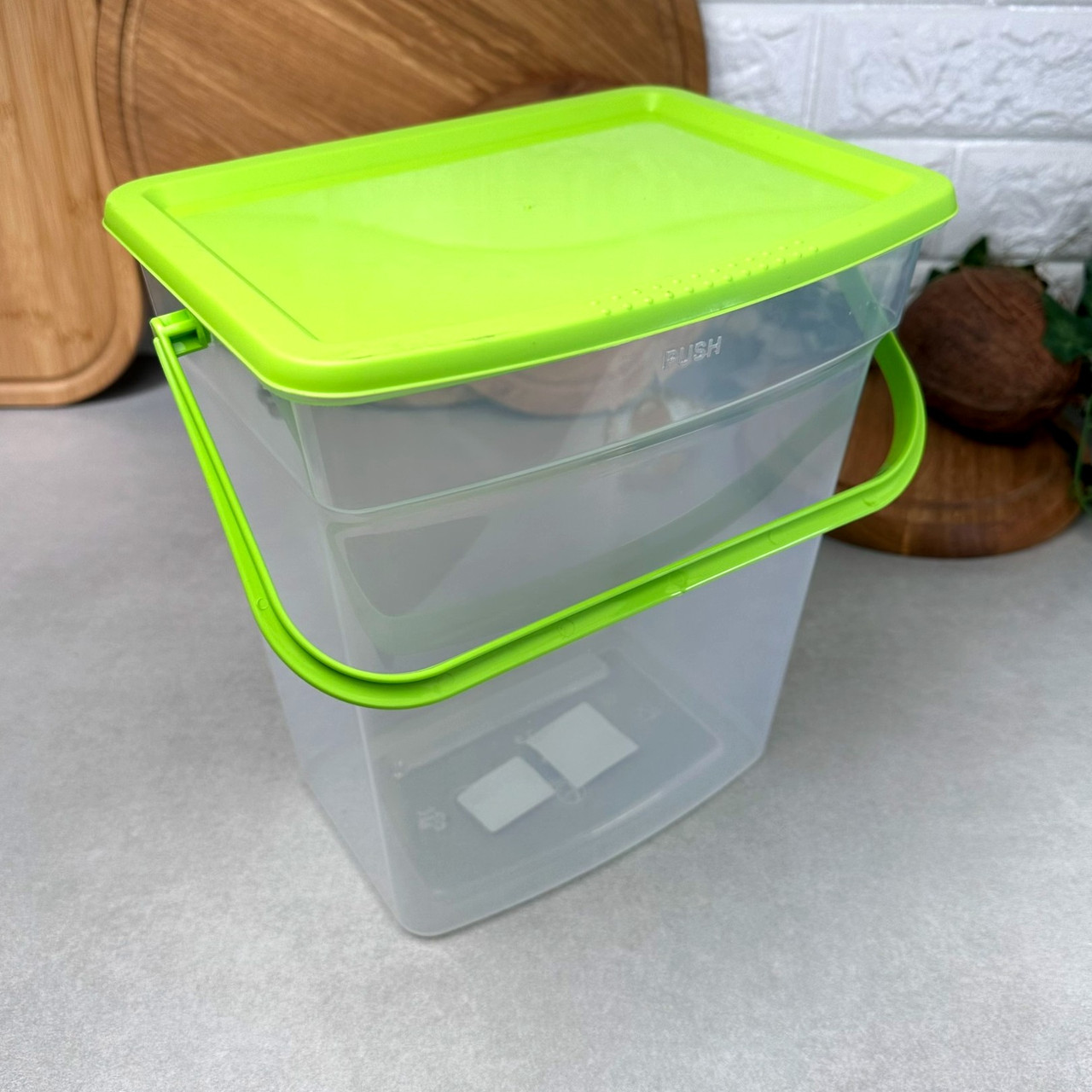 Високий харчовий контейнер 6 л з відкидною кришкою Алеана, фото 1