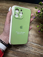 Чехлы на IPhone 14 ProMax Full+Camera SILICONE CASE,Чехол на Айфон 14 Про Макс Soft Touch с закрытым низом Green