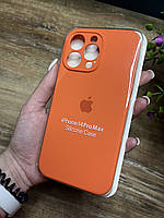 Чехлы на IPhone 14 ProMax Full+Camera SILICONE CASE,Чехол на Айфон 14 Про Макс Soft Touch с закрытым низом Orange