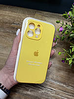 Чехлы на IPhone 14 ProMax Full+Camera SILICONE CASE,Чехол на Айфон 14 Про Макс Soft Touch с закрытым низом 'Yellow