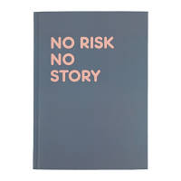 Книга записная Axent Motivation No risk No Story, А5, 96 листов, клетка, твердая обложка (8458-4-A)