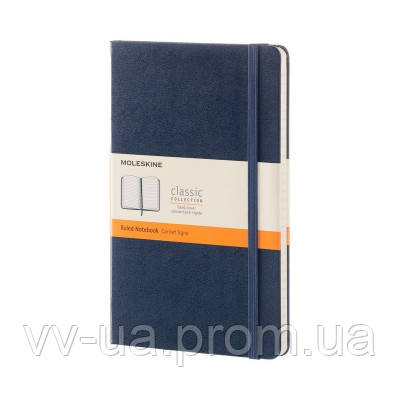 Книга записная Moleskine Classic средняя, тверд.обл., сапфир, линия (QP060B20)