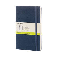 Книга записная Moleskine Classic средняя, тверд.обл., сапфир, нелинованная (QP062B20)