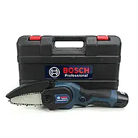 Аккумуляторная мини цепная пила Bosch UniversalChain 12 (12V, 3AH), Электрический веткорез с АКБ, Сучкорез Бош