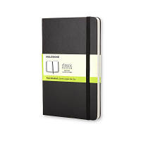 Книга записная Moleskine Classic средняя, тверд.обл., черный, нелинованная (QP062)