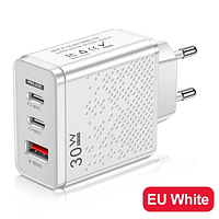 Зарядное устройство (Адаптер) 1x USB-A, 2x USB-C 30w