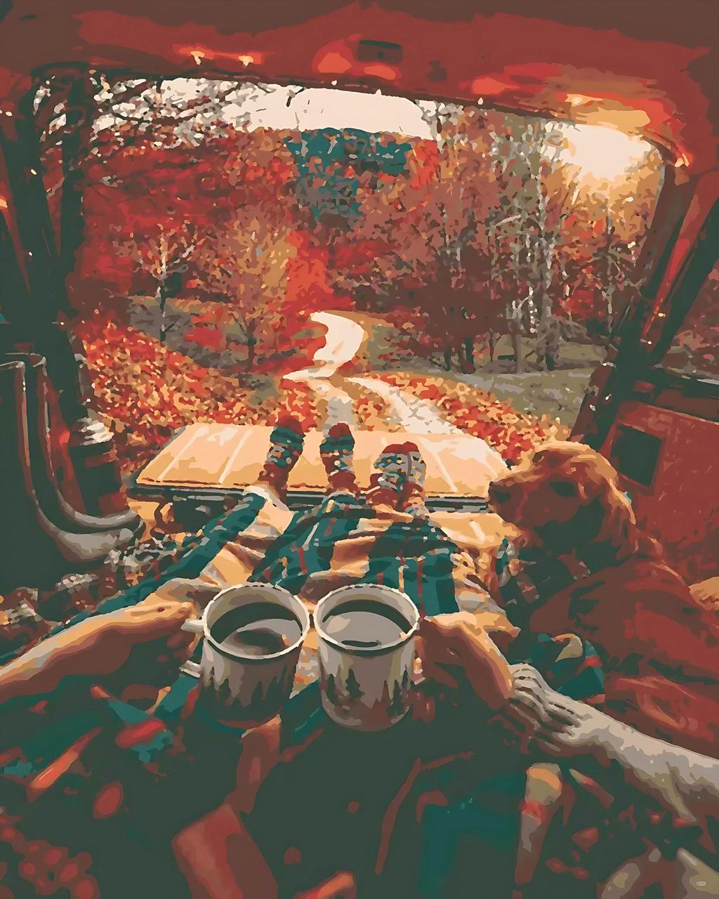 Картина за номерами Пейзаж. Затишна прогулянка восени 40*50 см Bamboni BA 0017