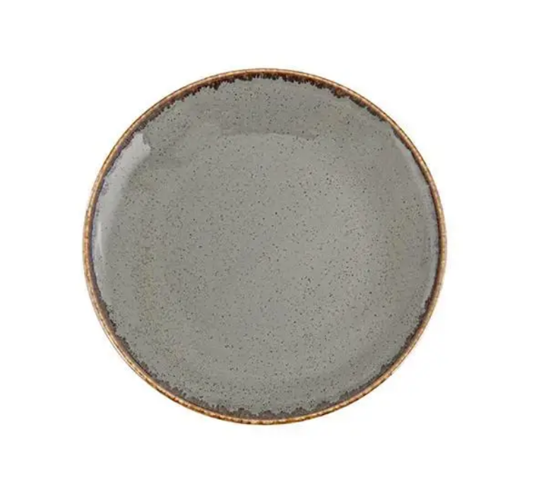 Тарілка дрібна кругла Dark Grey порцелянова Porland 280мм 187628/DG