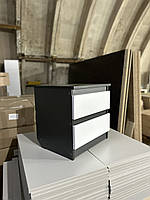 Приліжкова тумба 02 Антрацит+ білий