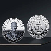 Пам'ятна, ювілейна монета з посрібленим "Король Англії Карл III", у тримачі, із серії «Королівський виклик»