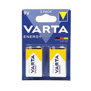 Батарейки 9v (6LF22) Varta Energy Alkaline (2шт.)