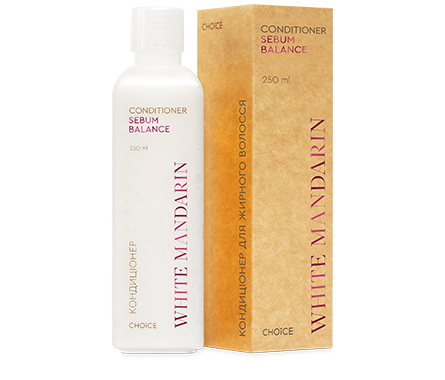 Натуральний кондиціонер для жирного волосся White Mandarin серія Sebum Balance, 250 мл, фото 1