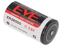 Литиевая батарейка Li-SoCL2 3,6 V C / ER26500 9000mAh EVE