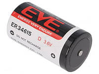 Литиевая батарейка Li-SoCL2 3,6V D / ER34615 19000mAh EVE