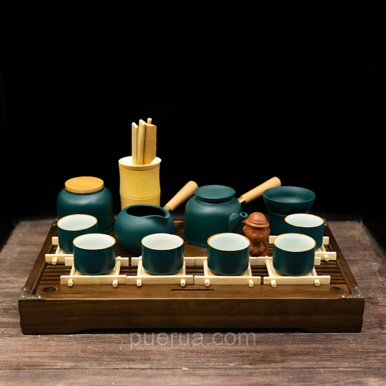 Набір посуду для чайної церемонії "Японський стиль зелений" з чабанью, фото 1