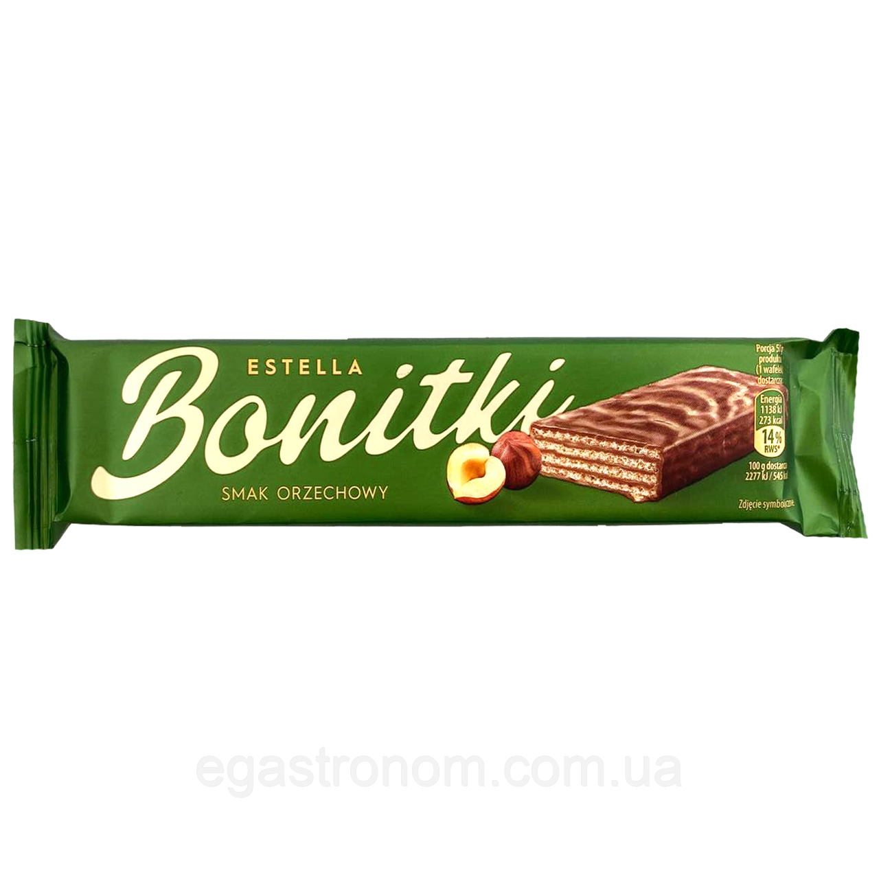 Вафлі горіх Естелла Estella orzechowy 50g 60шт/ящ (Код: 00-00014043), фото 1