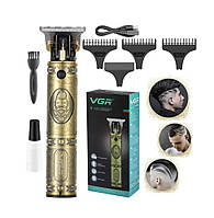 Триммер для бритья VGR 5 Вт Универсальный аккумуляторный триммер для бороды насадками стр