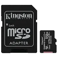 Карта пам’яті Kingston 512GB micSDXC Canvas Select Plus 100R A1 C10 Card + ADP