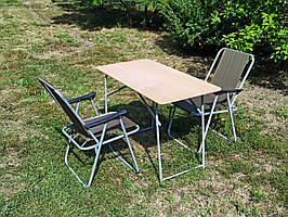 Складні меблі для туризму з металу складаний стіл та стільці для пікніка "Комфорт ФМ+2з+" Крісла для риболовлі