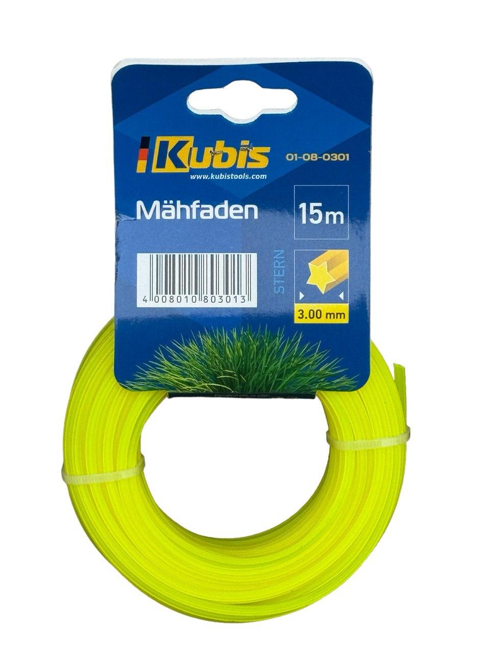 Ліска для тримера Kubis "Зірка" 3,00 мм x 15 м (01-08-0301)