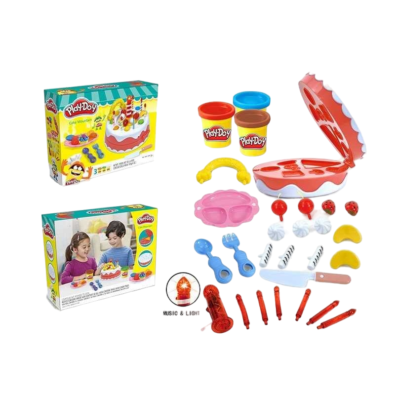Набір тіста для ліплення 3 баночки з формами Cake Mountain Play-Doh