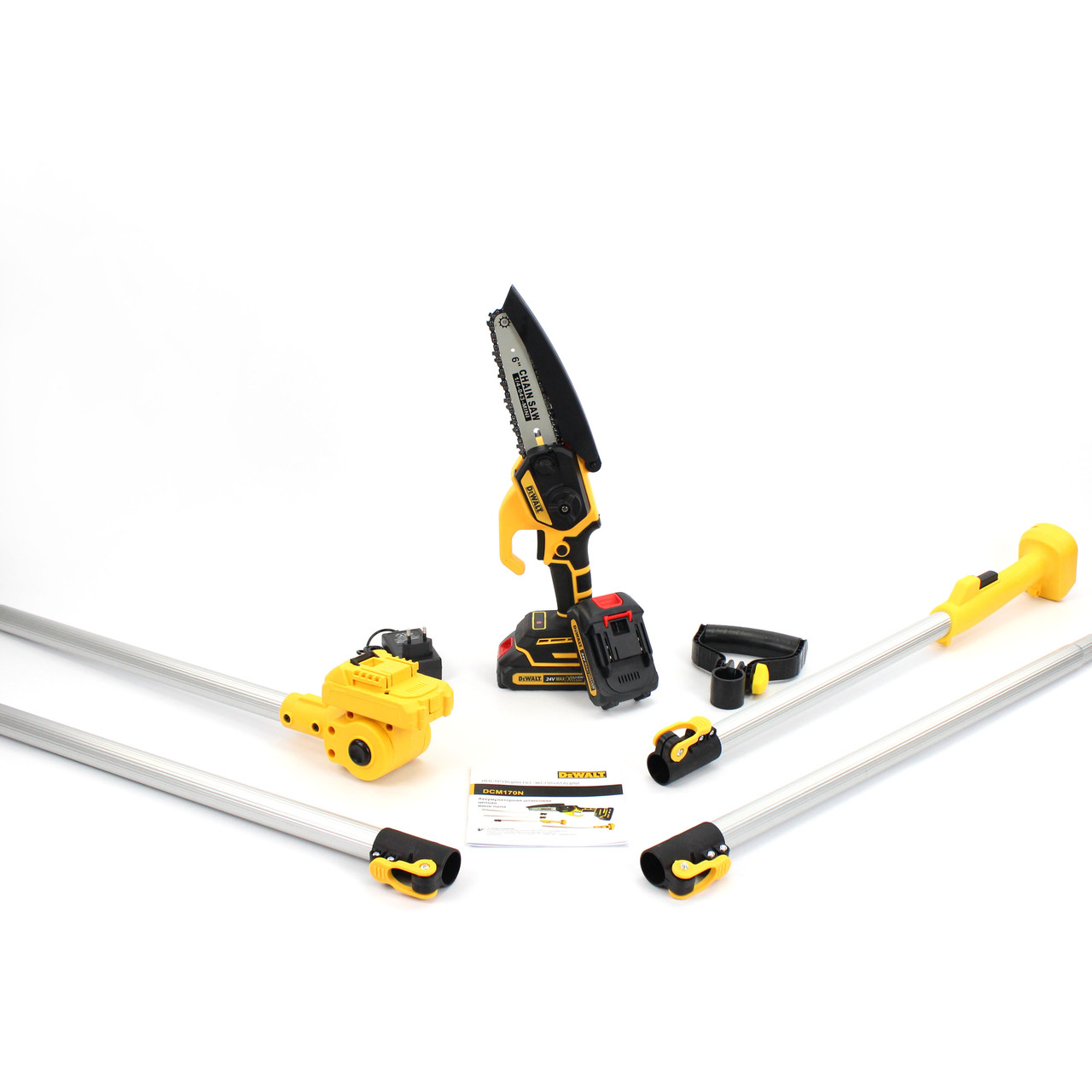 Висоторіз акумуляторний DeWalt DCM170N (24V, 5AH, шина 15 см)міні-пила зі штангою 3 метра Деволт