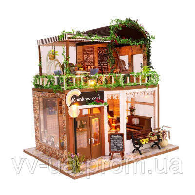 Мини-интерьерная модель ручной работы Hobby Shop Rainbow café (M906)