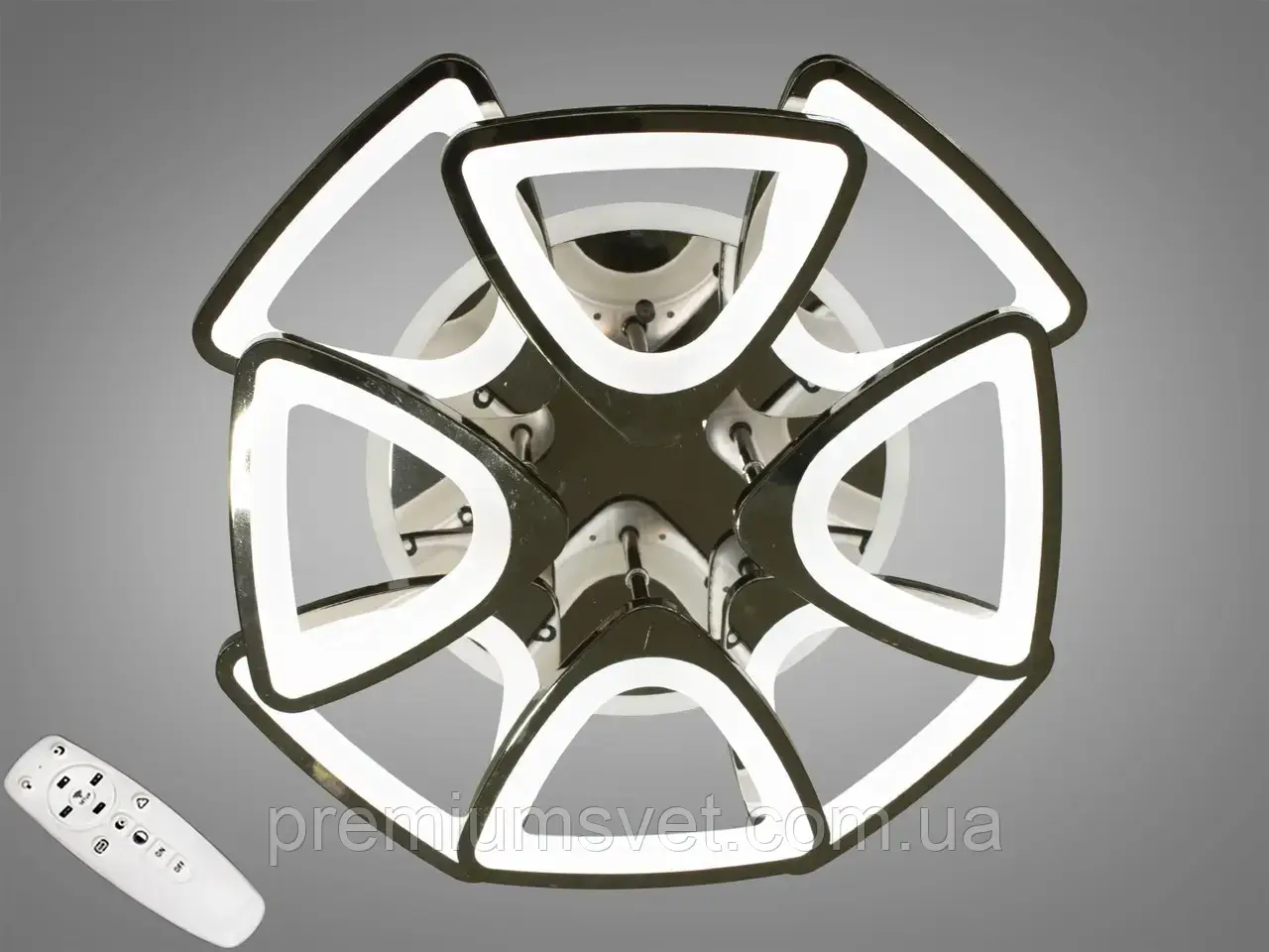 Люстра стельова світлодіодна S8118/4+4 BHR LED 3color dimmer, фото 1