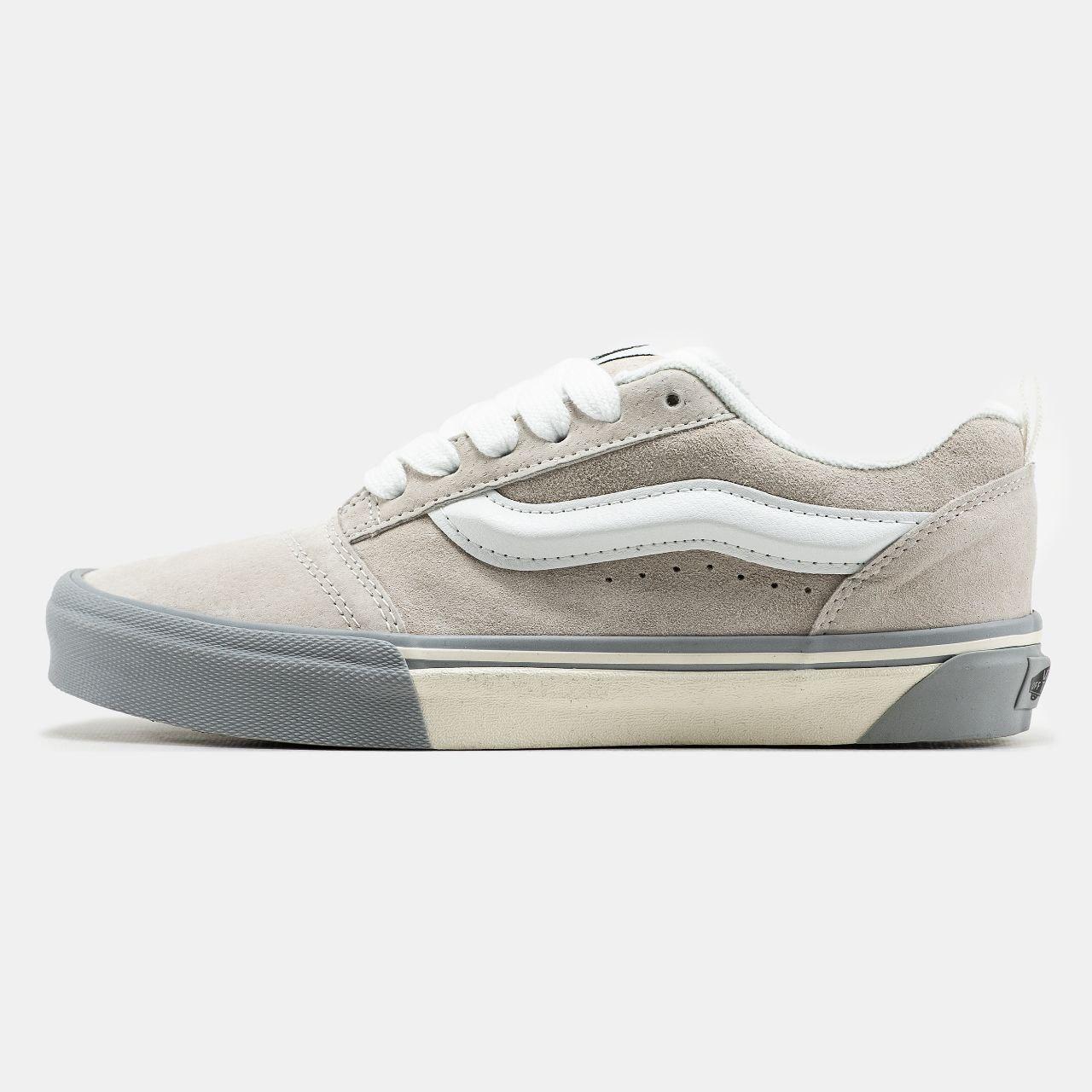 Світлі жіночі кроссівки Vans KNU Skool. Замшеві жіночі кеди Ванс Скул.