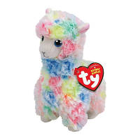 Мягкая игрушка TY Beanie Babies Разноцветная лама Lola, 15 см (41217)