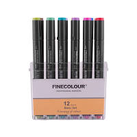 Набор маркеров Finecolour Brush mini Basic set, 12 цветов (EF103-TB12)