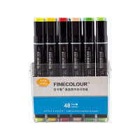 Набор маркеров Finecolour Brush, 48 цветов, 2 коробки (EF102-TB48)