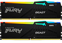 Модуль памяти DDR5 2x8GB/5200 Kingston Fury Beast RGB Black (KF552C40BBAK2-16)