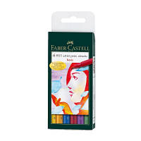 Набор ручек Faber-Castell PITT, B, Основные цвета 6 шт 167103 (14892)